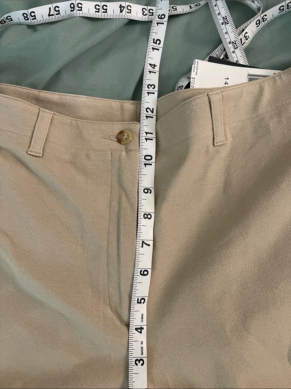 NWT Lauren Ralph Lauren Petite 14P Pebble Beige Chino Trousers Straight Leg - Picture 9 of 10